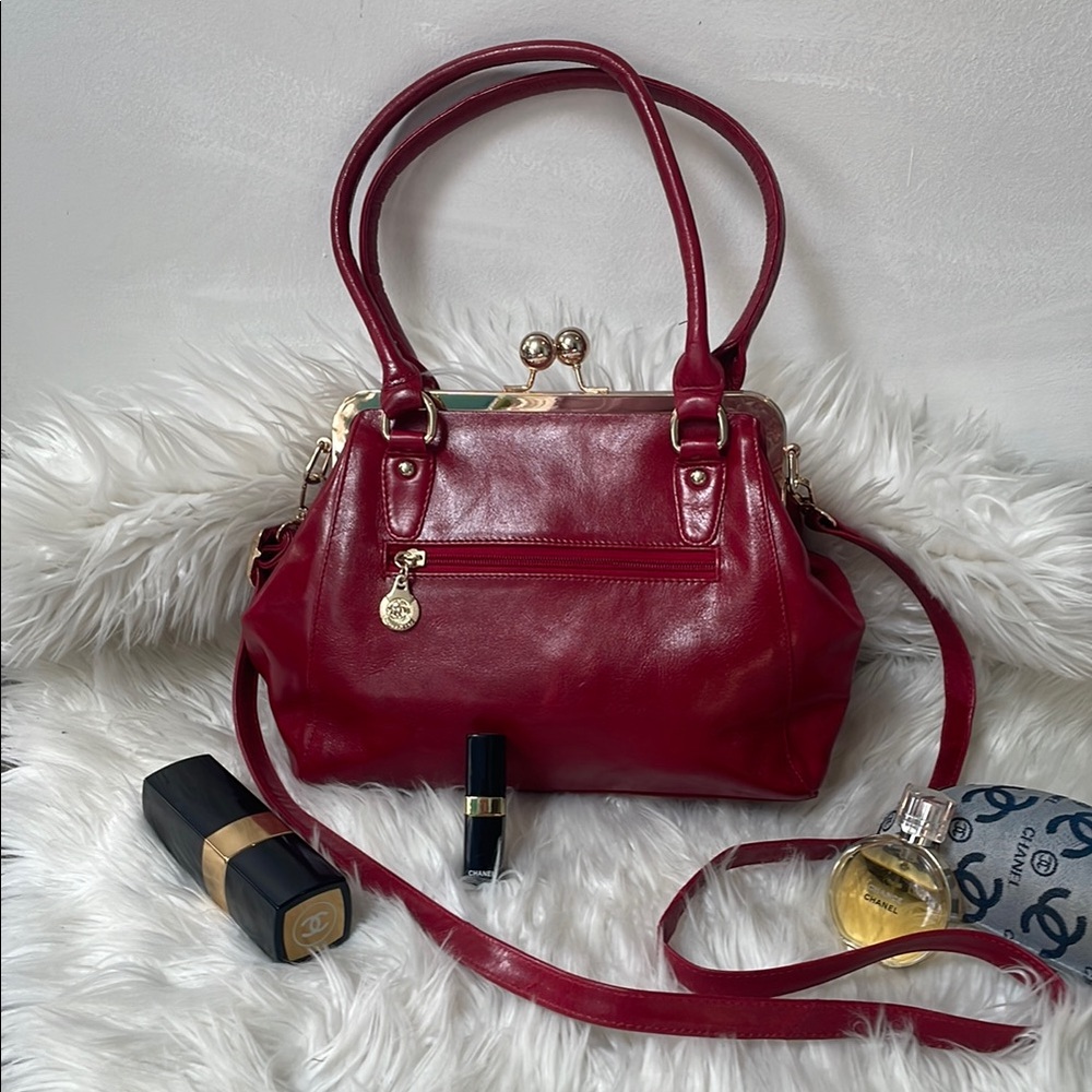 Classic Red Satchel Handbag - Women Bags Satchels